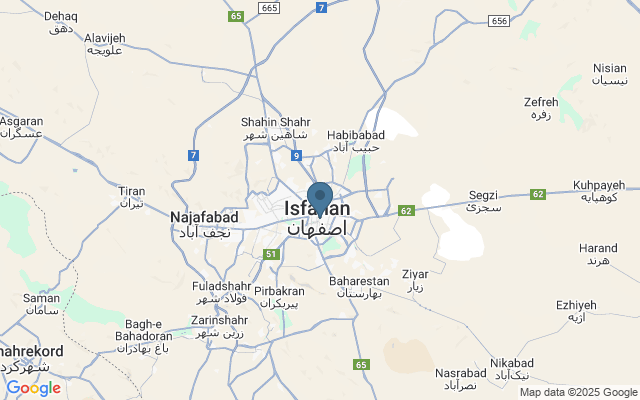 Kaart met locatie Grote Bazaar Isfahan